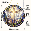 CIFbuy Colorful Acrylic Sun Catcher Window Decor Elegant Cross Hanging for Home Porch Easter Holiday Gift(TikTok, temu pick-up service)