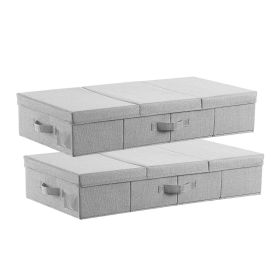 VEVOR Under Bed Storage with Lids, 31.7 x 15.9 x 6.1 Inch, 48L Large Underbed Clothes Storage Containers