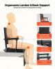 VEVOR Stadium Seat, Portable Bleacher Seat with Armrest, Back Support and Thick Cushion, Bench Chair for Bleacher Includes Shoulder Strap, Hooks