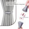 2 Pack Magnetic Curtain Tiebacks Rope Modern Handmade Curtain Tie Backs Decorative Drapes Weave Holdbacks for Window DÃ©cor, Grey