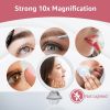 10X Round Magnifying Mirror for Applying Makeup - Suction Cup Cosmetic Make Up Mirror, Ideal for Vanity, Bathroom, and Travel Use - 6.7" Diameter