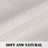 Kitchen Curtains - linen Curtains 63 inches Long for Bedroom Window Treatments for Living Room / Rich Linen Curtain Panels and Drapes, Natural