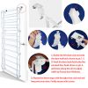 12-Shelf Over-the-Door Shoe Rack, Holds 36 Pairs, Heavy-Duty White Resin with Non-Slip Coated Steel, Easy Assembly