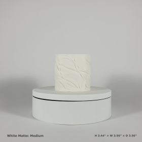 Flowing Textured Planter | Sculptural Accent for Your Space (Color: White Matte, size: medium)
