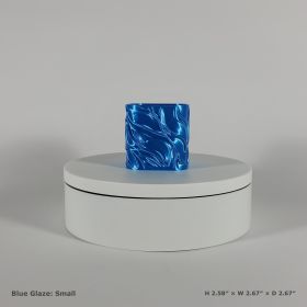 Flowing Textured Planter | Sculptural Accent for Your Space (Color: Blue Glaze, size: small)