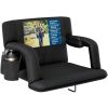 Alpcour Reclining Stadium Seat - Waterproof Foldable Camping Chair with Extra Thick Padding and Wide Back Support