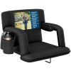 Alpcour Reclining Stadium Seat - Waterproof Foldable Camping Chair with Extra Thick Padding and Wide Back Support