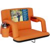 Alpcour Reclining Stadium Seat - Waterproof Foldable Camping Chair with Extra Thick Padding and Wide Back Support