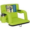 Alpcour Reclining Stadium Seat - Waterproof Foldable Camping Chair with Extra Thick Padding and Wide Back Support