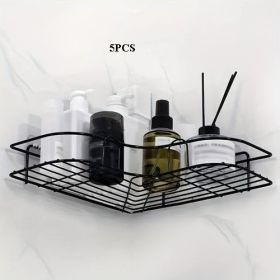 1pc Wall Mounted Bathroom Shelf, Shower Caddy Rack, No Punching Triangle Storage Rack For Bathroom Kitchen, Bathroom Accessories (SKU: HC730106922-07-01)