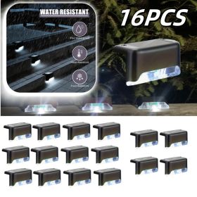 8/16/32 solar outdoor deck lights, garden lights, atmosphere lights, LED walk lights, light source control, suitable for balconies, terraces (Color: White)