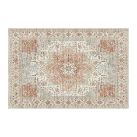 1PC Bohemian Vintage Watercolor Doormat - Non-Slip Soft Rug, Stain-Resistant Washable Mat for Entryway, Kitchen, Living Room, Laundry & Bathroom (colour: KSX-3-5-8, size: 3*5ft/91*153cm)