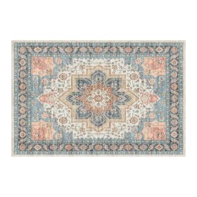 1PC Bohemian Vintage Watercolor Doormat - Non-Slip Soft Rug, Stain-Resistant Washable Mat for Entryway, Kitchen, Living Room, Laundry & Bathroom (colour: KSX-3-5-3, size: 3*5ft/91*153cm)
