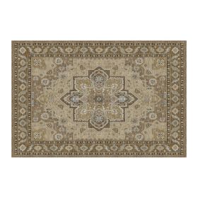 1PC Bohemian Vintage Watercolor Doormat - Non-Slip Soft Rug, Stain-Resistant Washable Mat for Entryway, Kitchen, Living Room, Laundry & Bathroom (colour: KSX-3-5-10, size: 3*5ft/91*153cm)