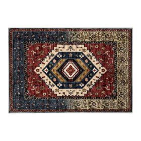 1PC Bohemian Vintage Watercolor Doormat - Non-Slip Soft Rug, Stain-Resistant Washable Mat for Entryway, Kitchen, Living Room, Laundry & Bathroom (colour: KSX-3-5-6, size: 3*5ft/91*153cm)