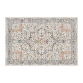 1PC Bohemian Vintage Watercolor Doormat - Non-Slip Soft Rug, Stain-Resistant Washable Mat for Entryway, Kitchen, Living Room, Laundry & Bathroom (colour: KSX-3-5-7, size: 3*5ft/91*153cm)