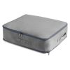 Large Foldable Storage Bag For Comforter Quilt Blanket Clothes Pillows Beddings Self Compression Organizer For Duvet Closet Storage Containers With Du