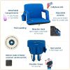 Alpcour Reclining Stadium Seat - Waterproof Foldable Camping Chair with Extra Thick Padding and Wide Back Support