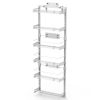 10LBS Loading 6-Tier Over the Door Pantry Organizer, Large Metal Door Spice Rack