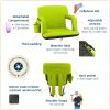 Alpcour Reclining Stadium Seat - Waterproof Foldable Camping Chair with Extra Thick Padding and Wide Back Support
