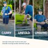 Alpcour Reclining Stadium Seat - Waterproof Foldable Camping Chair with Extra Thick Padding and Wide Back Support