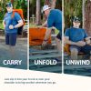 Alpcour Reclining Stadium Seat - Waterproof Foldable Camping Chair with Extra Thick Padding and Wide Back Support